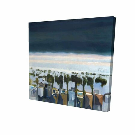 FONDO 32 x 32 in. Birds Eye View of Beach-Print on Canvas FO2789282